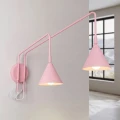 Lampa ścienna NOX 2 różowa z włącznikiem kinkiet SL.2515 SOLLUX LIGHTING
