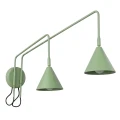 Lampa ścienna NOX 2 szałwiowa z włącznikiem kinkiet SL.2516 SOLLUX LIGHTING