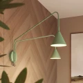 Lampa ścienna NOX 2 szałwiowa z włącznikiem kinkiet SL.2516 SOLLUX LIGHTING