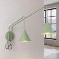 Lampa ścienna NOX 2 szałwiowa z włącznikiem kinkiet SL.2516 SOLLUX LIGHTING