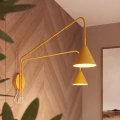 Lampa ścienna NOX 2 żółta z włącznikiem kinkiet SL.2517 SOLLUX LIGHTING