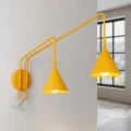 Lampa ścienna NOX 2 żółta z włącznikiem kinkiet SL.2517 SOLLUX LIGHTING