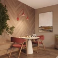 Lampa ścienna NOX 2 czerwona z włącznikiem kinkiet SL.2518 SOLLUX LIGHTING