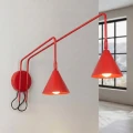 Lampa ścienna NOX 2 czerwona z włącznikiem kinkiet SL.2518 SOLLUX LIGHTING