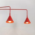 Lampa ścienna NOX 2 czerwona z włącznikiem kinkiet SL.2518 SOLLUX LIGHTING
