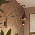 Lampa ścienna NOX 2 brązowa z włącznikiem kinkiet SL.2519 SOLLUX LIGHTING