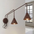 Lampa ścienna NOX 2 brązowa z włącznikiem kinkiet SL.2519 SOLLUX LIGHTING