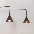 Lampa ścienna NOX 2 brązowa z włącznikiem kinkiet SL.2519 SOLLUX LIGHTING