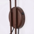 Lampa ścienna NOX 2 brązowa z włącznikiem kinkiet SL.2519 SOLLUX LIGHTING