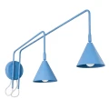 Lampa ścienna NOX 2 błękitna z włącznikiem kinkiet SL.2520 SOLLUX LIGHTING