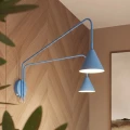 Lampa ścienna NOX 2 błękitna z włącznikiem kinkiet SL.2520 SOLLUX LIGHTING