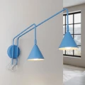 Lampa ścienna NOX 2 błękitna z włącznikiem kinkiet SL.2520 SOLLUX LIGHTING