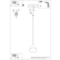 Lampa wisząca NOX 25 żółta zwis SL.2532 SOLLUX LIGHTING