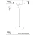 Lampa wisząca NOX 40 błękitna zwis SL.2550 SOLLUX LIGHTING
