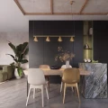 Lampa wisząca NOX 4L złota żyrandol SL.2553 SOLLUX LIGHTING