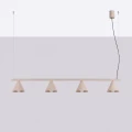 Lampa wisząca NOX 4L taupe żyrandol SL.2557 SOLLUX LIGHTING