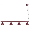 Lampa wisząca NOX 4L burgund żyrandol SL.2558 SOLLUX LIGHTING