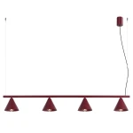 Lampa wisząca NOX 4L burgund żyrandol SL.2558 SOLLUX LIGHTING