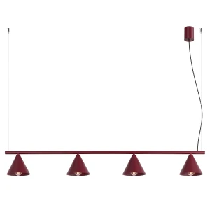 Lampa wisząca NOX 4L burgund żyrandol SL.2558 SOLLUX LIGHTING