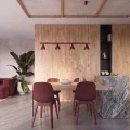 Lampa wisząca NOX 4L burgund żyrandol SL.2558 SOLLUX LIGHTING