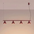 Lampa wisząca NOX 4L burgund żyrandol SL.2558 SOLLUX LIGHTING