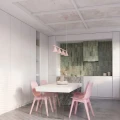 Lampa wisząca NOX 4L różowa żyrandol SL.2560 SOLLUX LIGHTING
