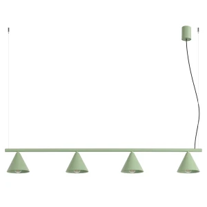 Lampa wisząca NOX 4L szałwiowa żyrandol SL.2561 SOLLUX LIGHTING