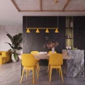 Lampa wisząca NOX 4L żółta żyrandol SL.2562 SOLLUX LIGHTING