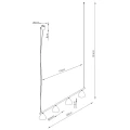 Lampa wisząca NOX 4L żółta żyrandol SL.2562 SOLLUX LIGHTING