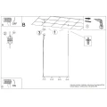 Lampa wisząca NOX 4L żółta żyrandol SL.2562 SOLLUX LIGHTING