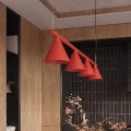 Lampa wisząca NOX 4L czerwona żyrandol SL.2563 SOLLUX LIGHTING