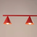 Lampa wisząca NOX 4L czerwona żyrandol SL.2563 SOLLUX LIGHTING