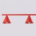 Lampa wisząca NOX 4L czerwona żyrandol SL.2563 SOLLUX LIGHTING