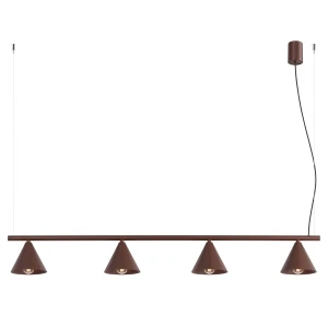 Lampa wisząca NOX 4L brązowa żyrandol SL.2564 SOLLUX LIGHTING