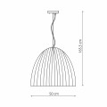 Lampa wisząca ELVA 50 CM biały zwis LP-0809/1P WH LIGHT PRESTIGE