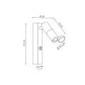 Kinkiet MIRI czarny LP-1507/1W BK LIGHT PRESTIGE
