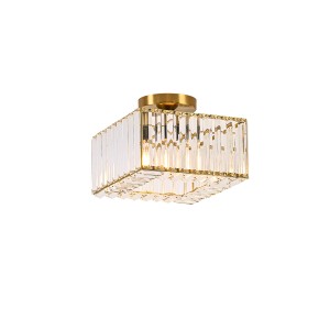 Lampa sufitowa KWADRATOWY VETRO złoty plafon LP-2910/1C GD square LIGHT PRESTIGE