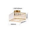 Lampa sufitowa KWADRATOWY VETRO złoty plafon LP-2910/1C GD square LIGHT PRESTIGE