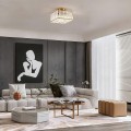 Lampa sufitowa KWADRATOWY VETRO złoty plafon LP-2910/1C GD square LIGHT PRESTIGE