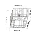 Lampa sufitowa KWADRATOWY VETRO chrom plafon LP-2910/1C CH square LIGHT PRESTIGE
