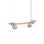 Lampa wisząca LUMIO WOOD drewno dębowe ręcznie formowane 5 kloszy LU5/W LU5/W