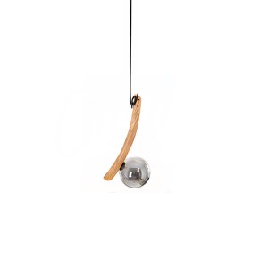 Lampa wisząca LUMIO WOOD drewno dębowe ręcznie formowane na 1 żarówkę LU1/W HP LAMPY