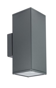 Kinkiet zewnętrzny świecący góra/dół ciemny popiel IP54 Adela 8001 DG SU-MA
