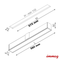 Lampa do zabudowy led prostokątna SET RAW mini 58 LED M940 recessed white  30383-M940-D9-00-13 AQFORM