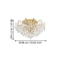 Lampa , plafon kryształ FENOULLET 1 oprawa sufitowa 39602 Eglo