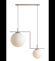 Lampa wisząca żyrandol ZAC 2 BEIGE MATTE 1038H17_2 Aldex