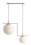 Lampa wisząca żyrandol ZAC 2 BEIGE MATTE 1038H17_2 Aldex