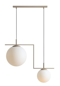 Lampa wisząca żyrandol ZAC 2 BEIGE MATTE 1038H17_2 Aldex