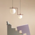 Lampa wisząca ZAC 2 RED WINE MATTE 1038H15_2 ALDEX