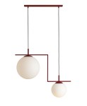 Lampa wisząca ZAC 2 RED WINE MATTE 1038H15_2 ALDEX